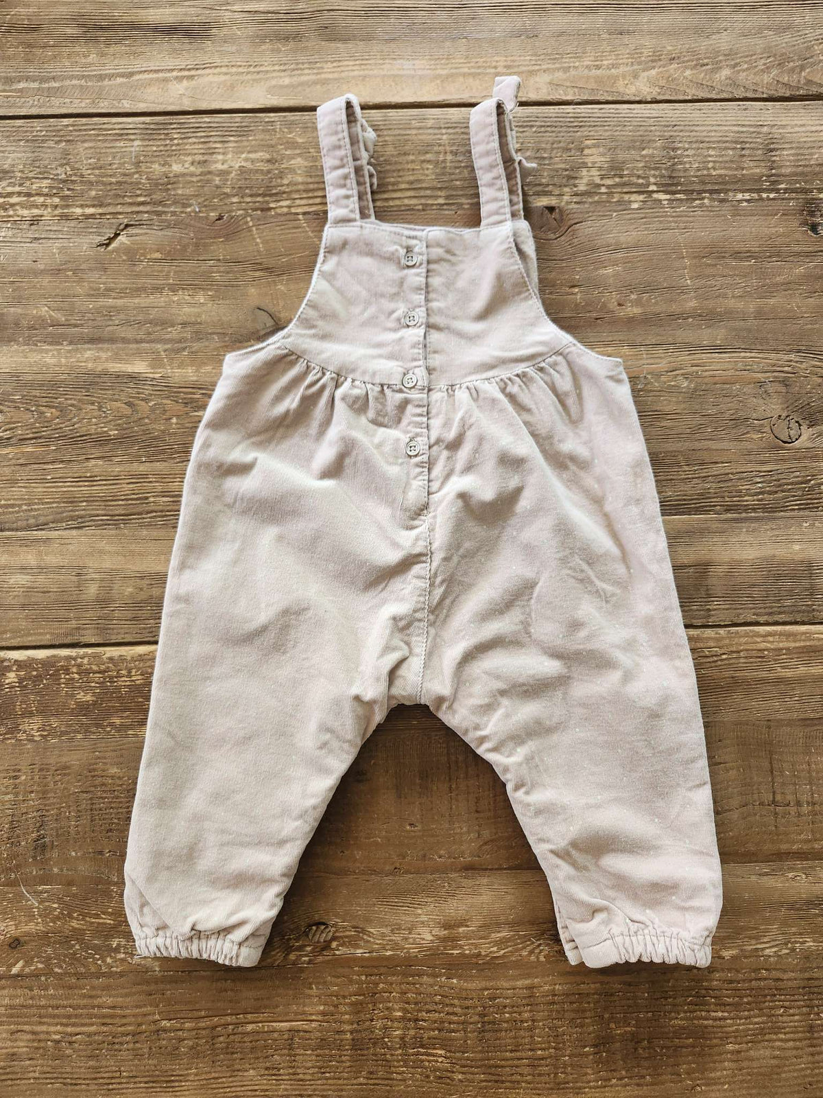 Zara polka dot corduroy overalls, light pink, 3-6M, like new, Kids 6 Month (3-6M)