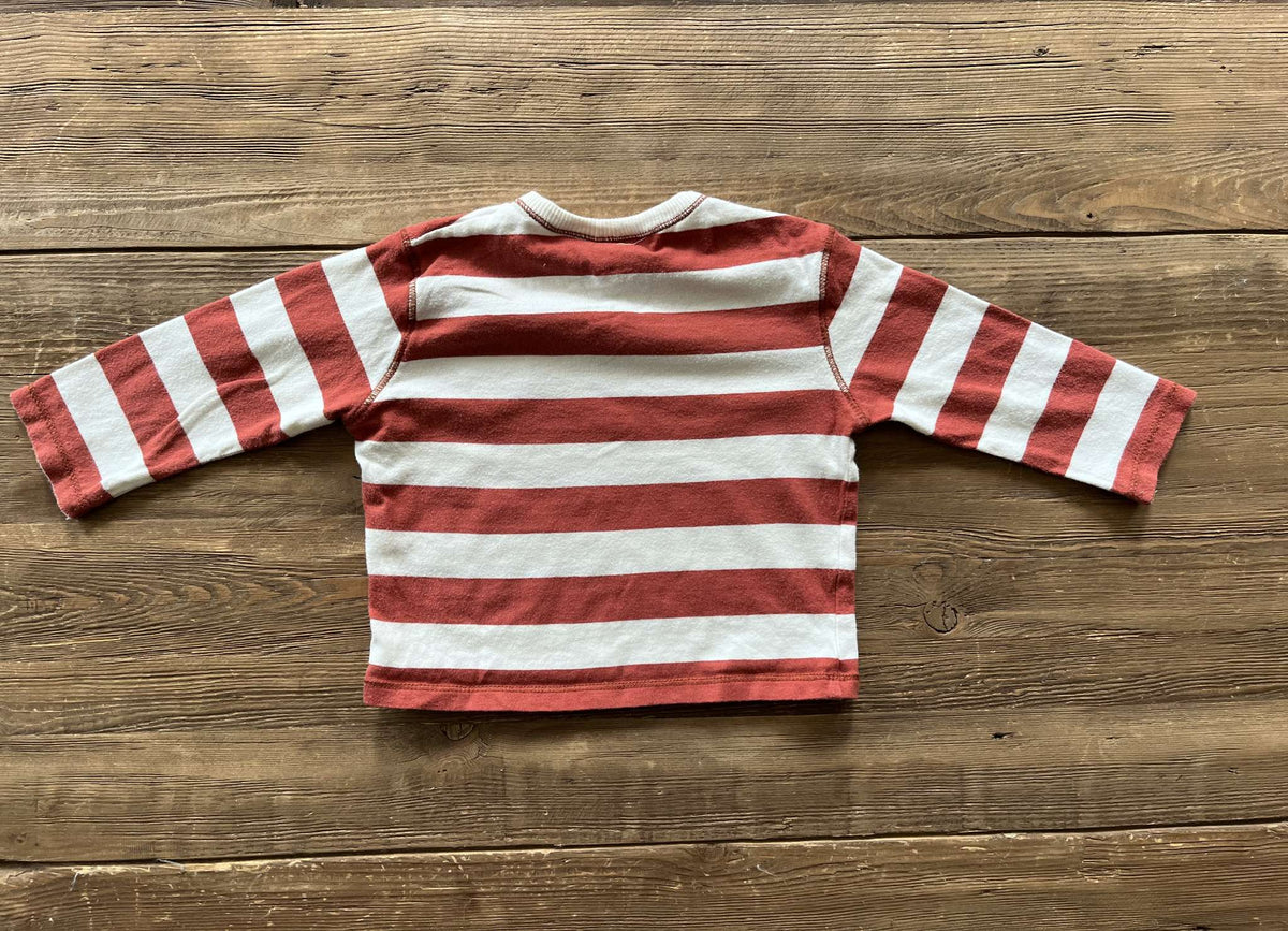Zara stripe shirt, 6-9M, VGUC, Kids 9 Month (6-9M)