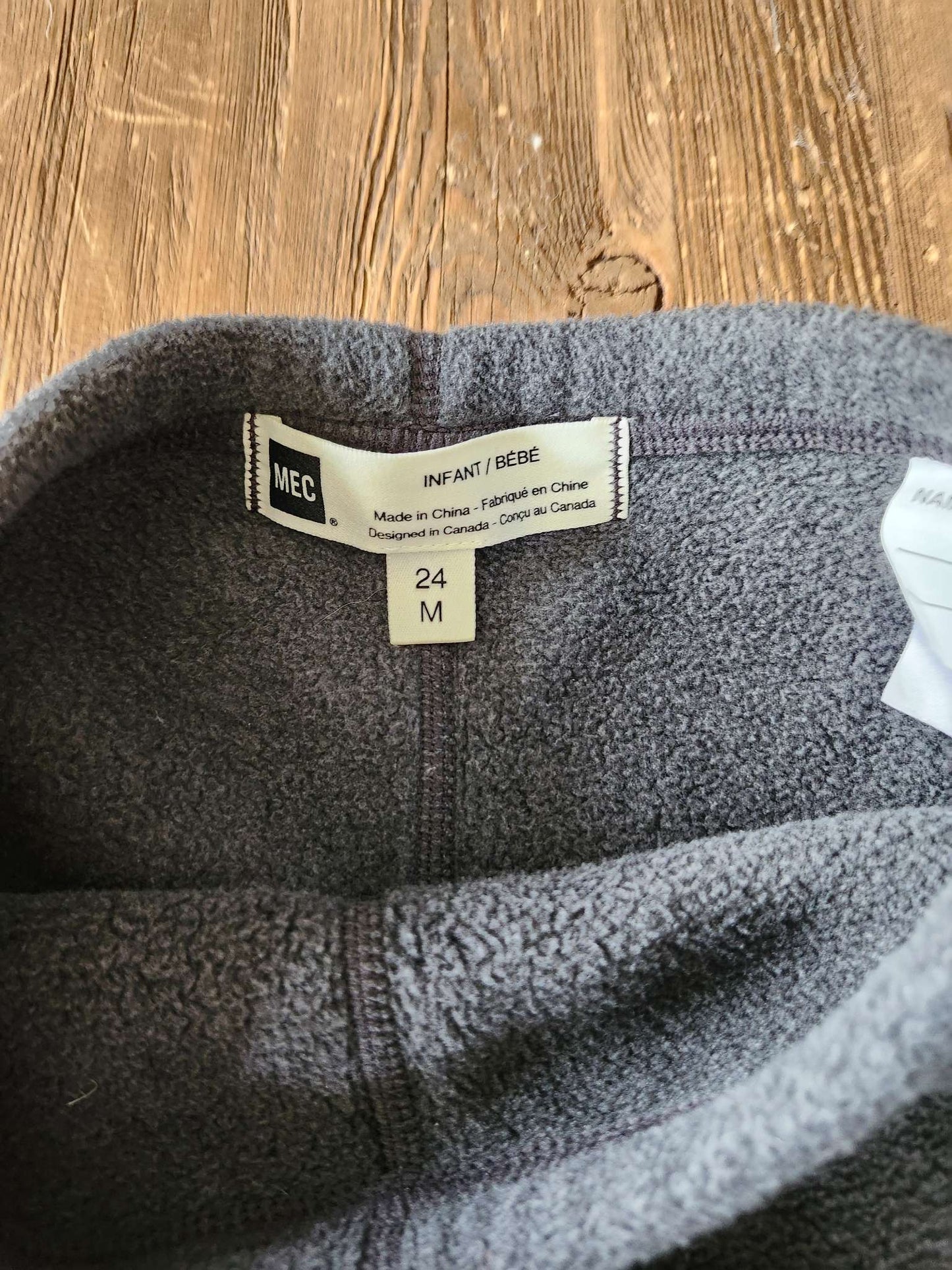 MEC fleece pants, grey, 24M, like new, Kids 24 Month (18-24M)