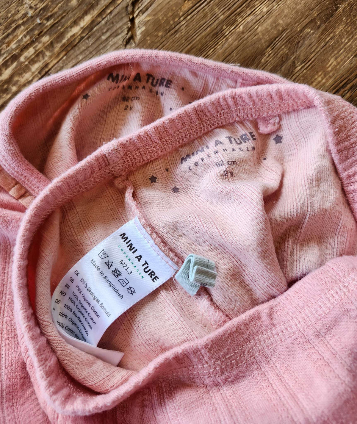 MINI A TURE organic cotton pajamas, pink, 2T, Kids 2T