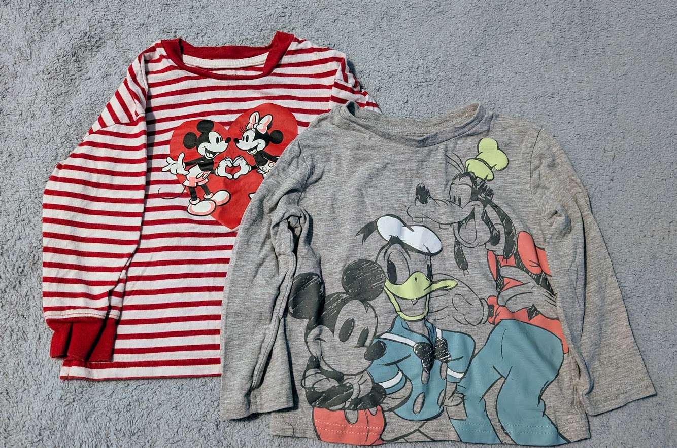 Disney Mickey Shirts 2T-3T 2pcs, Kids 2T