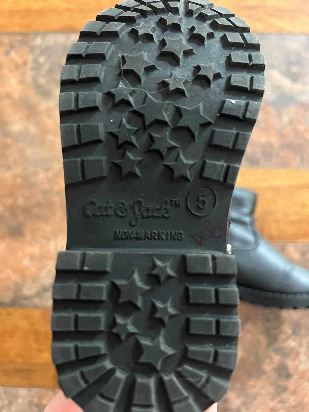 Cat and Jack black ankle boot , Shoes 5 (Walkers:12-24 mth)