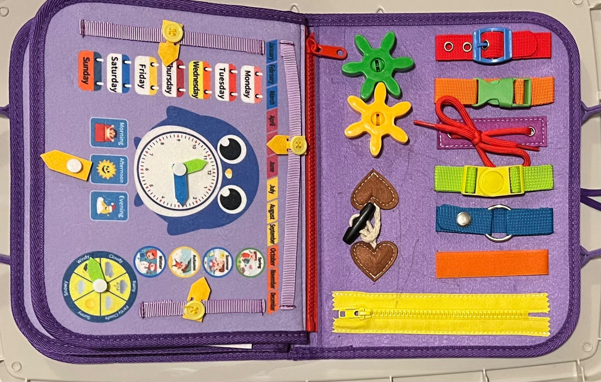 NWOT Velcro travel busy book