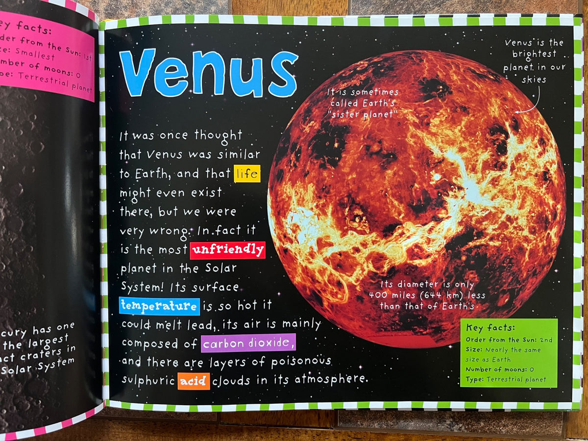 Two hardcover science books - space and dinosaurs