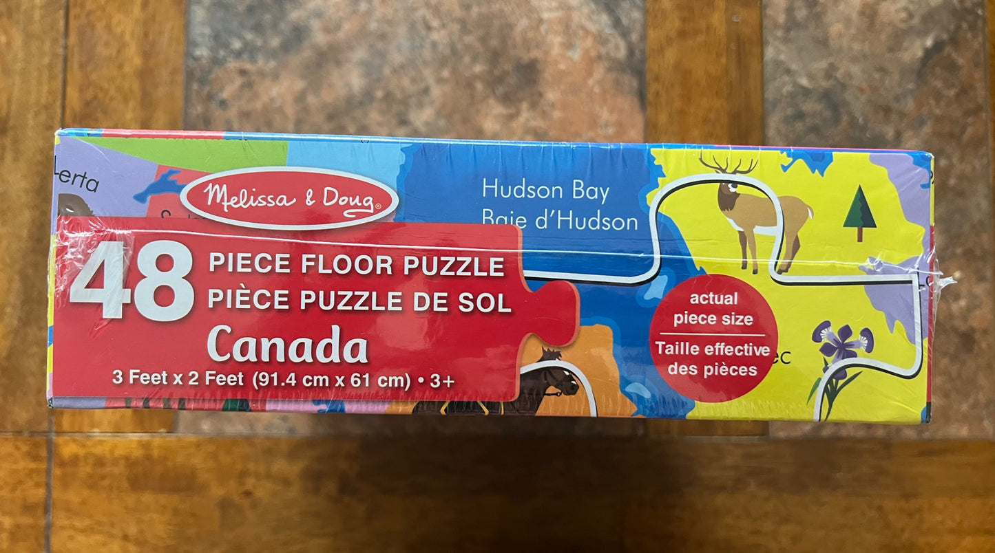 New Melissa and Doug 48 piece Canada floor puzzle
