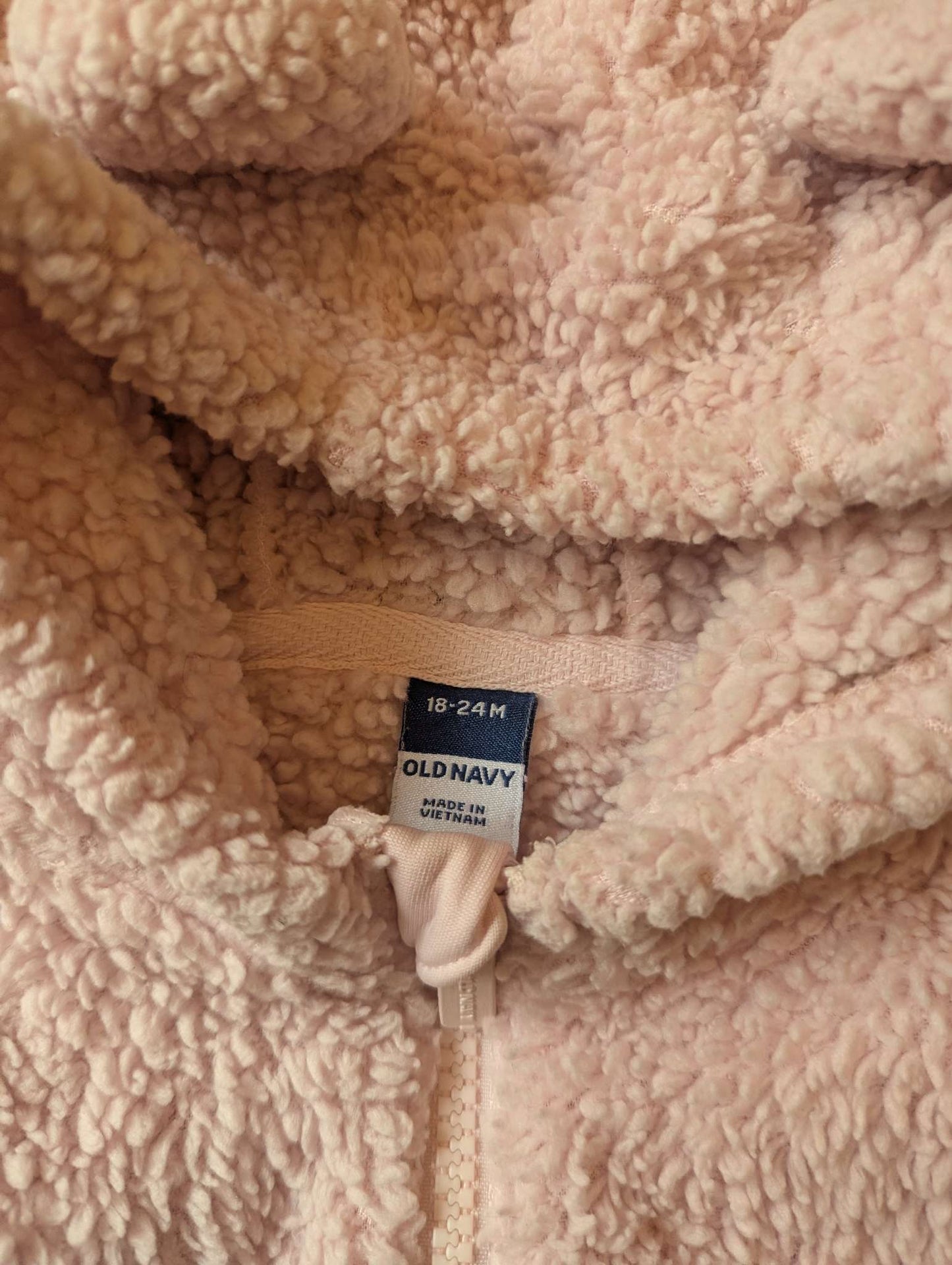 Pink Fuzzy Fleece Jacket, Kids 24 Month (18-24M)