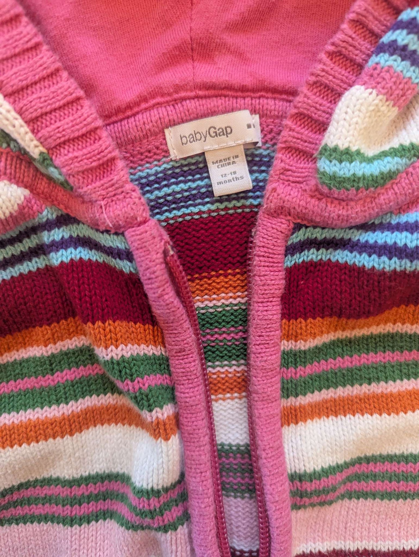 Baby Gap Knit Sweater with Zipper, Kids 18 Month (12-18M)