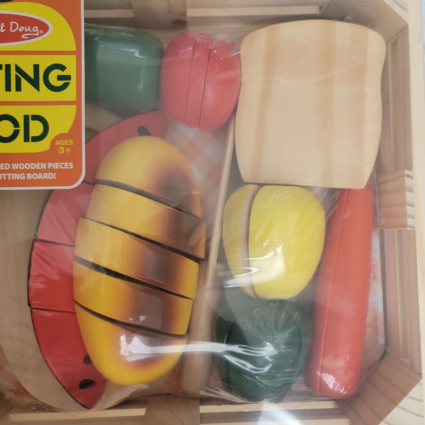 Melissa and Doug Cutting Food Play Set, Wooden, NEW