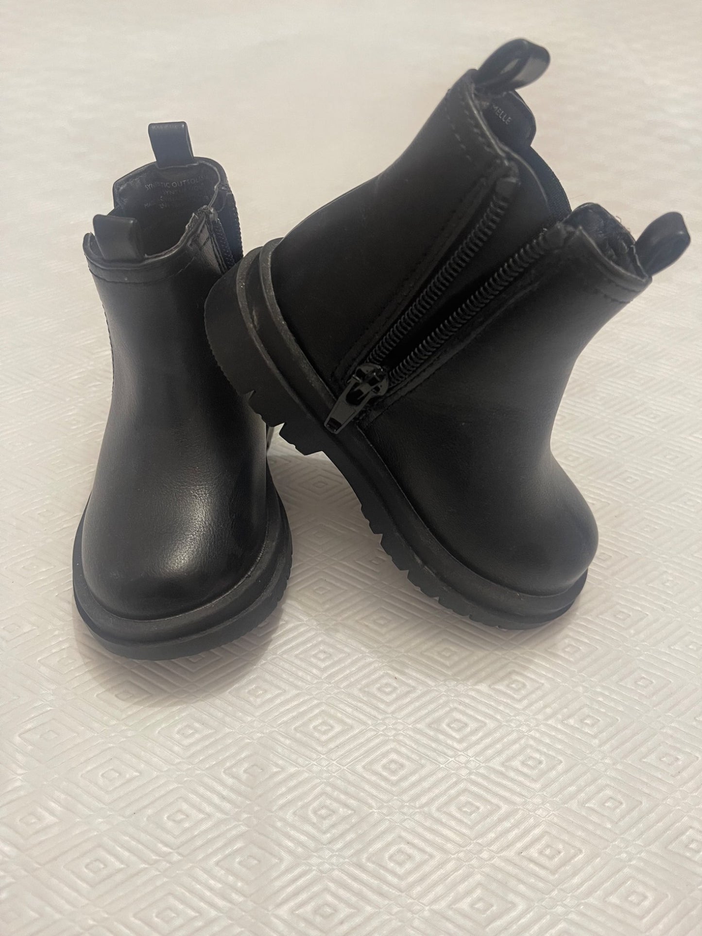 5C Open Edit Black Boots, Shoes 5 (Walkers:12-24 mth)