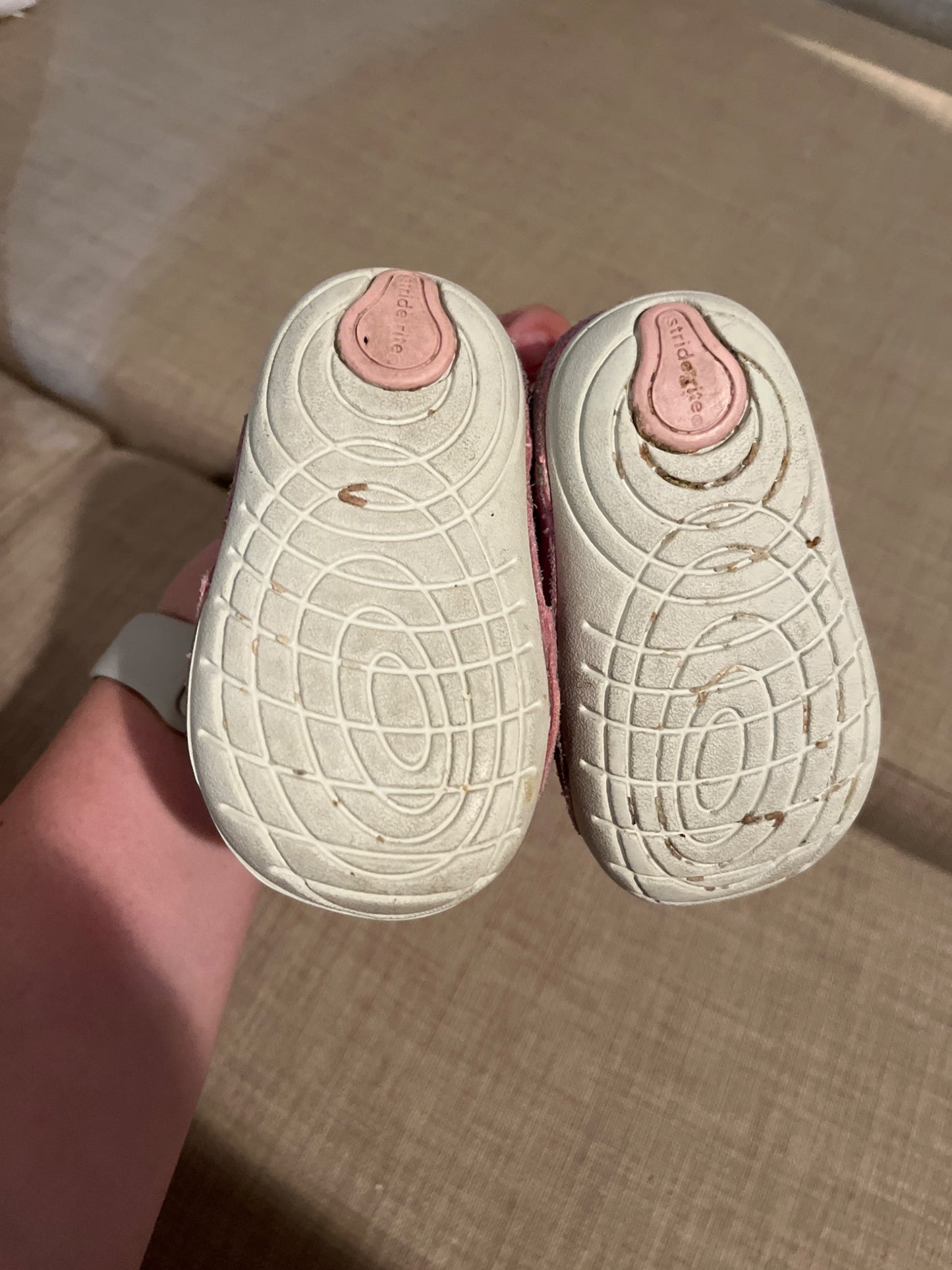 Stride Rite Size 4 Pink & Silver Sparkly Shoes , Shoes 4 (Baby: 0-12 mth)