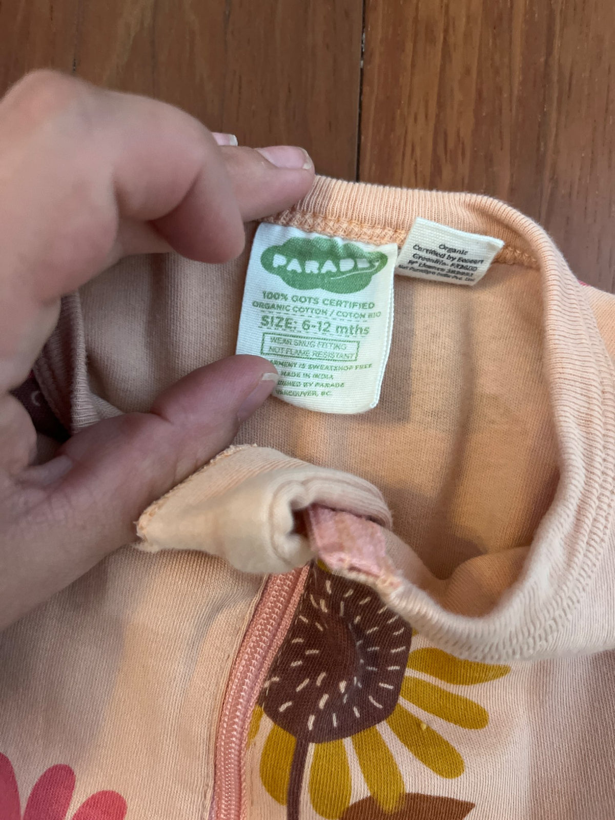 Parade organics 6-12 months flower sleeper , Kids 12 Month (9-12M)