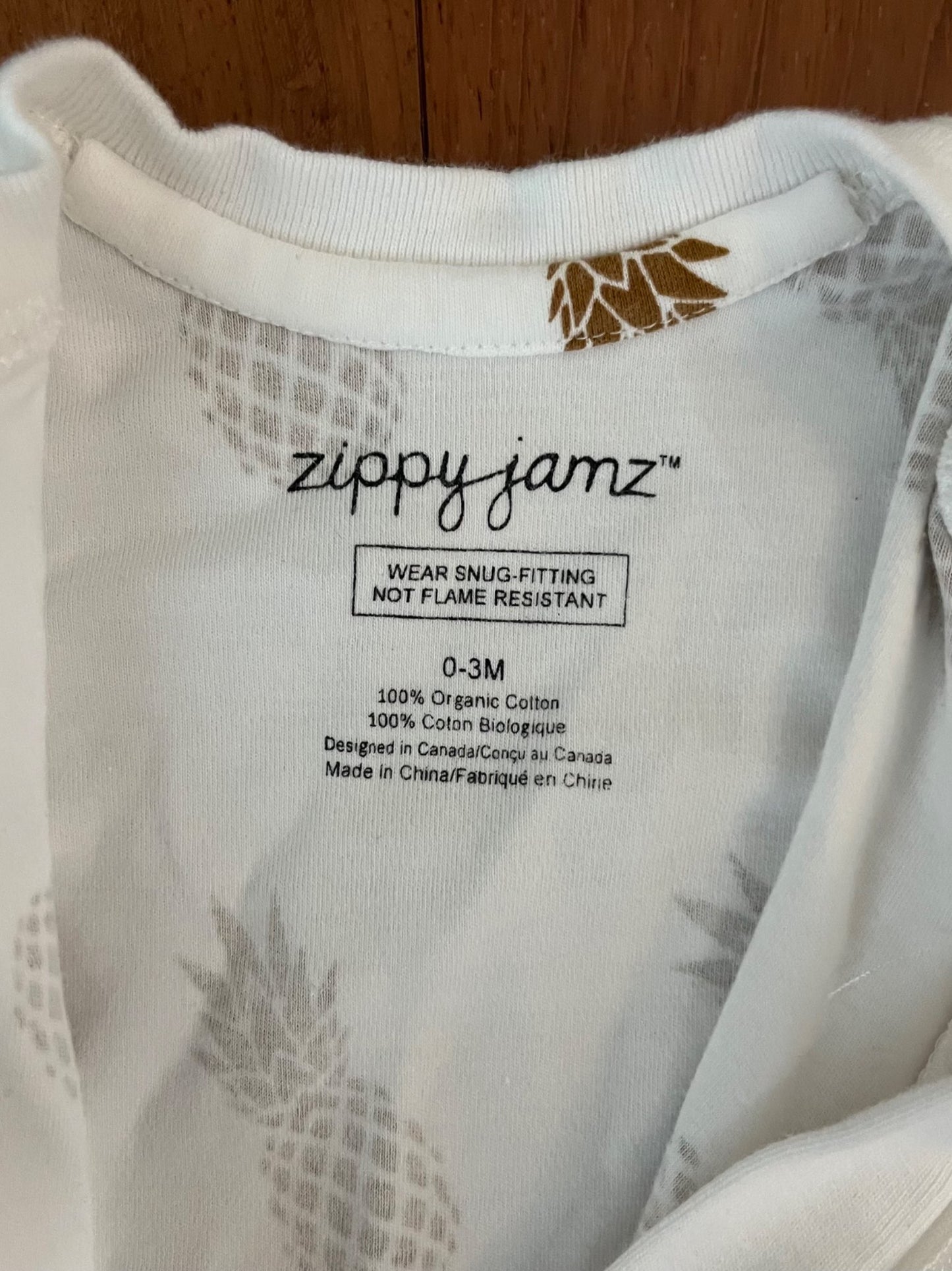 Pineapple Zippy Jamz Sleeper , Kids 3 Month (0-3M)