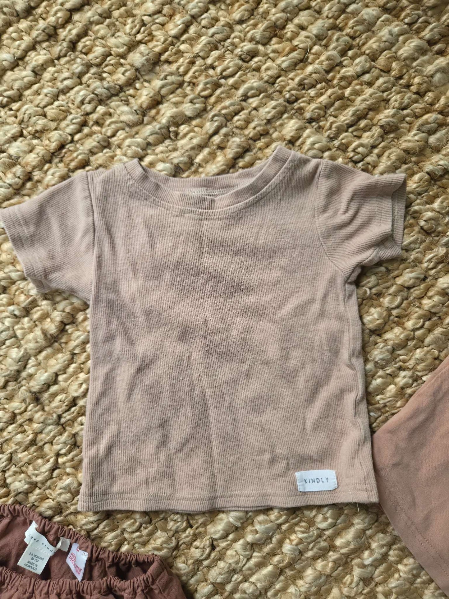 100% Cotton Muted Pink Set (Retail >$70), Kids 12 Month (9-12M)