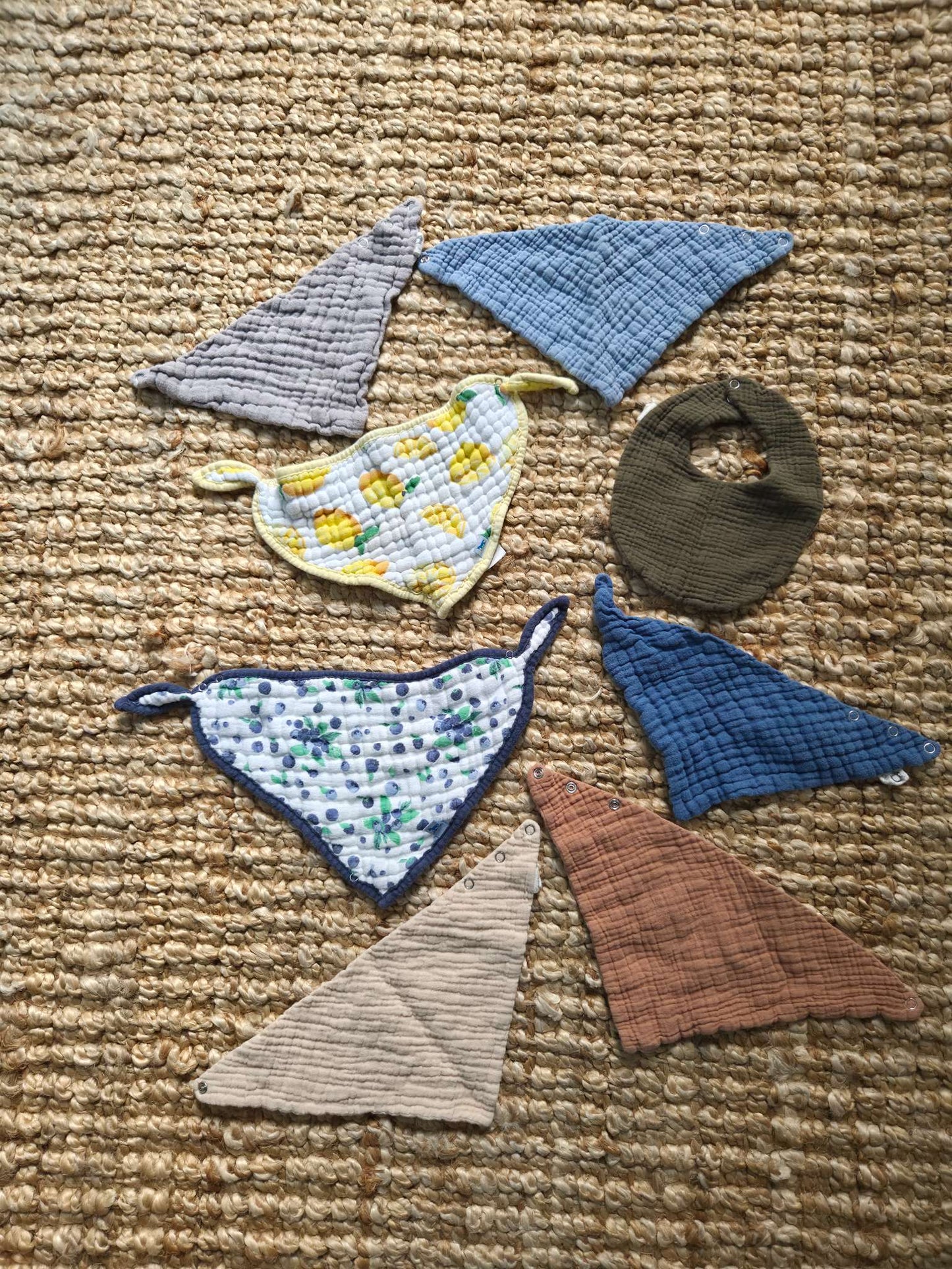 8 Cotton Gauze Bibs
