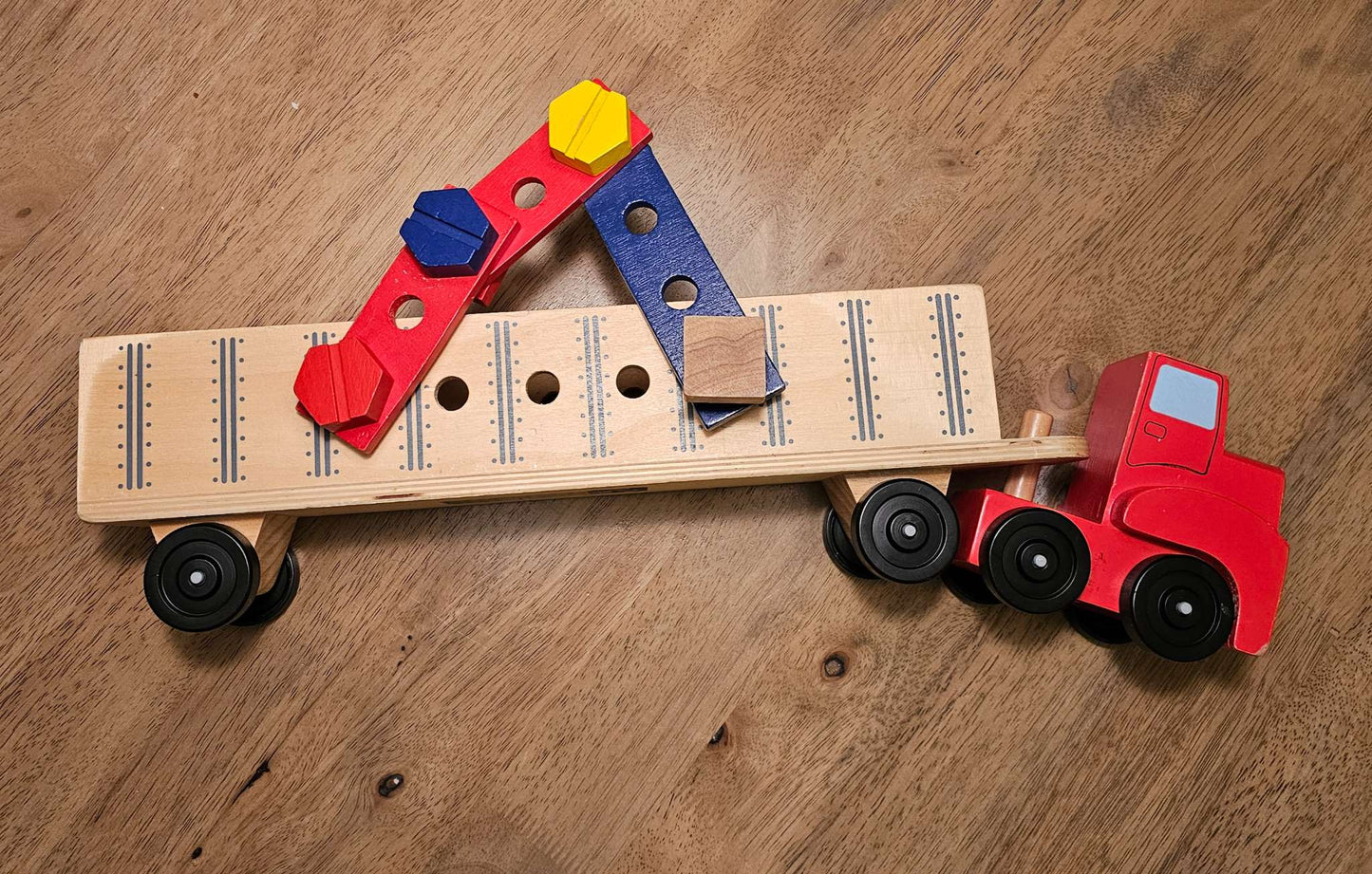 Melissa & Doug - Wooden Big Rig Building Set