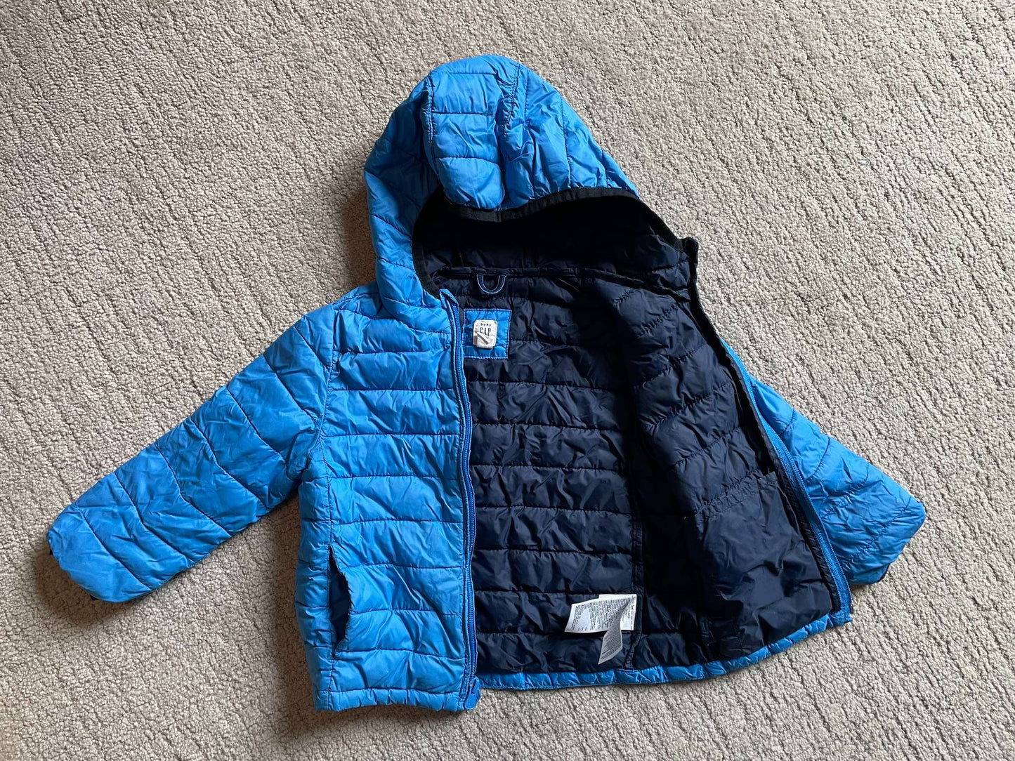 Light blue puffer jacket, Kids 3T