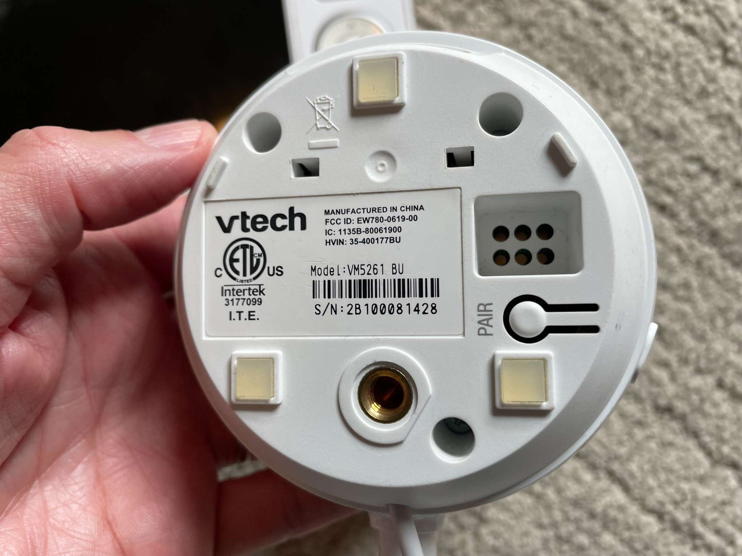 VTech VM5261 Digital Audio/Video Baby Monitor