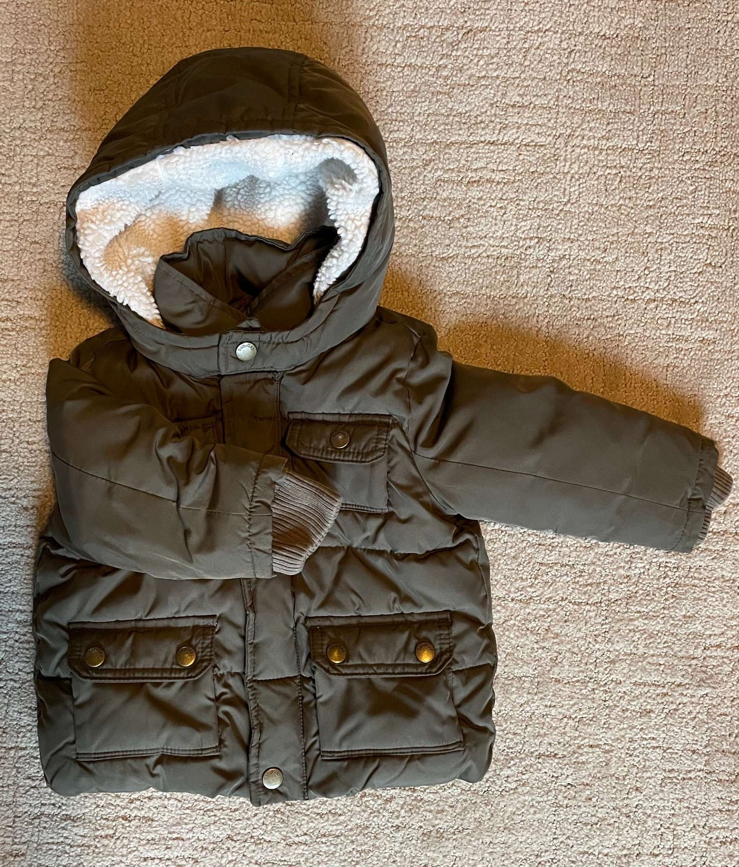 Khaki green winter coat, Kids 24 Month (18-24M)
