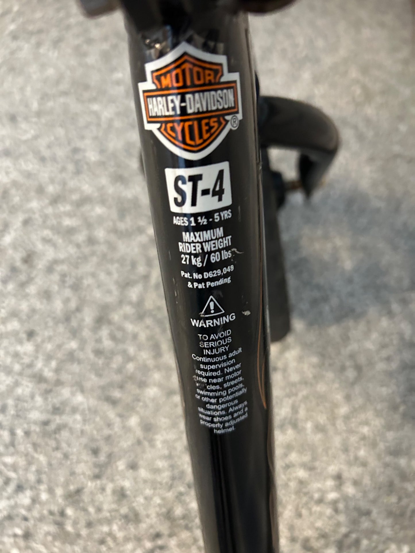 Harley Davidson Strider bike retails for $120