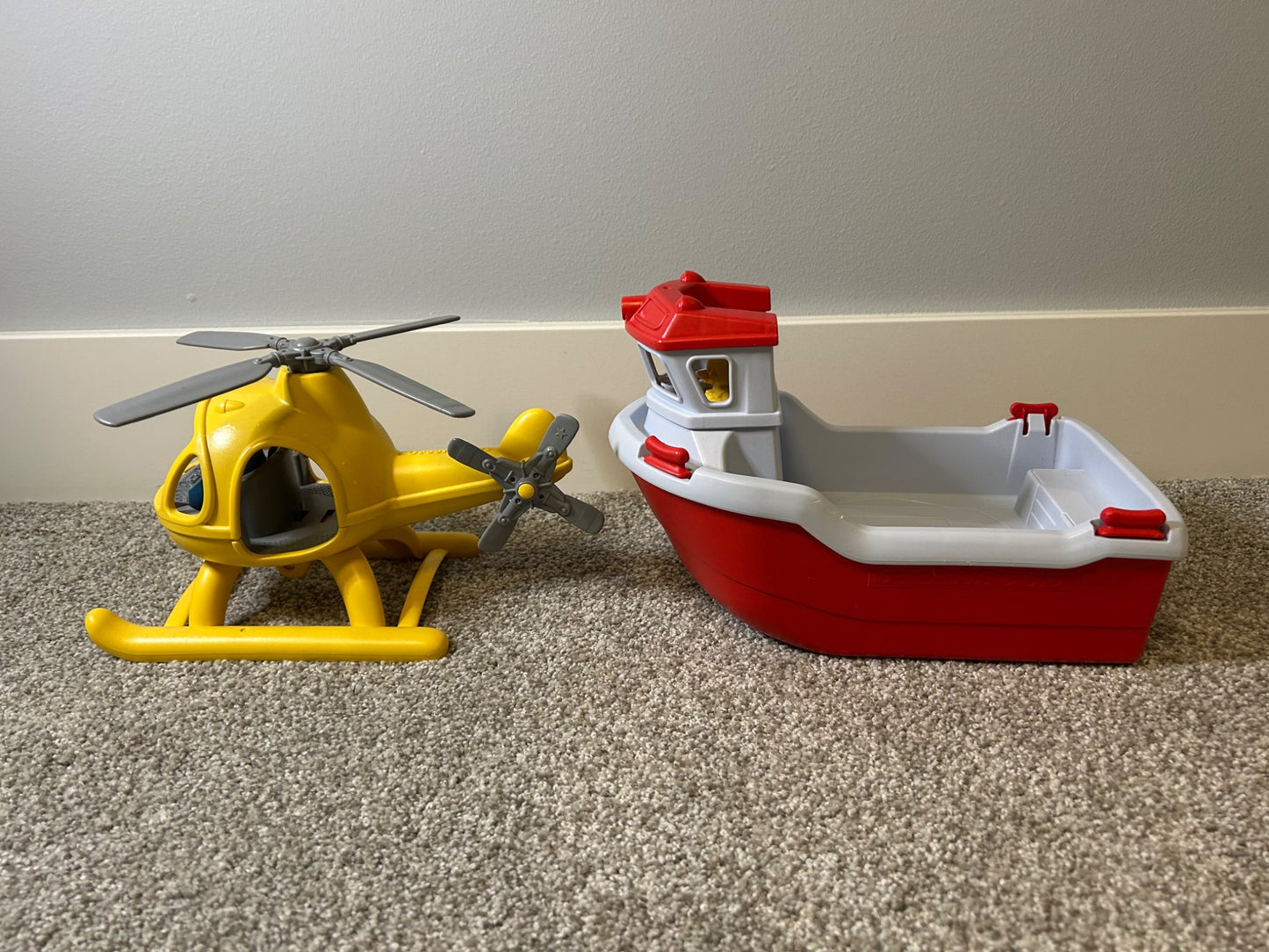Green Toys Rescue Boat & Helicopter, retails for $50