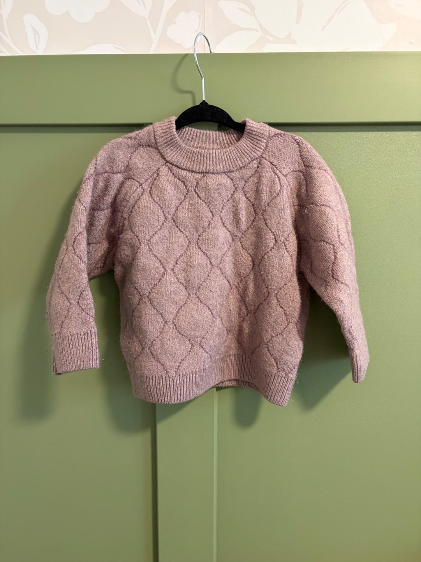 Zara purple quilted sweater , Kids 2T