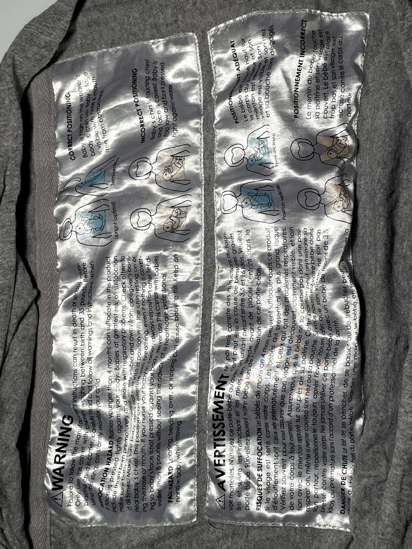 Baby K'Tan Baby Carrier - Size Small - Heather Grey