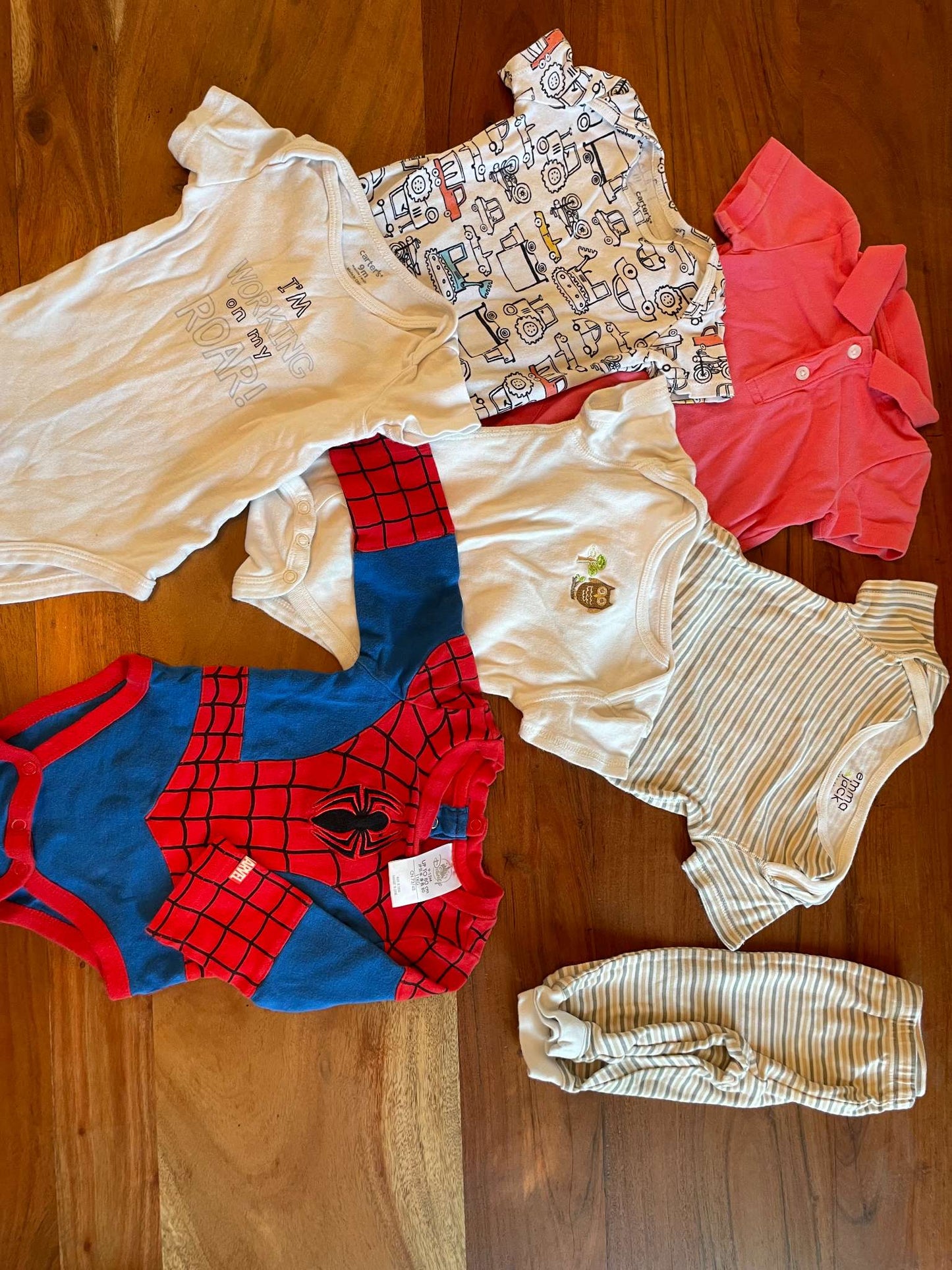 Boy 9 Month Clothing Bundle - Winter Bunting, Swimming Trunks, Sleepers, T-shirts, Sweatshirts, Pants, Onesies and more!, Kids 9 Month (6-9M)