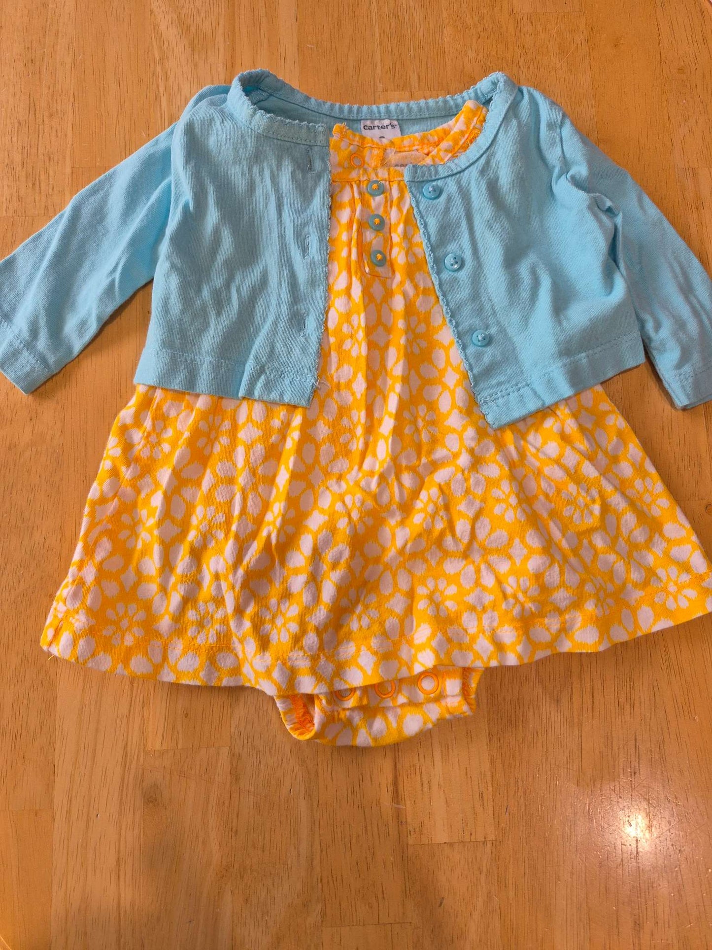 Carter's dress and sweater set, Kids 3 Month (0-3M)