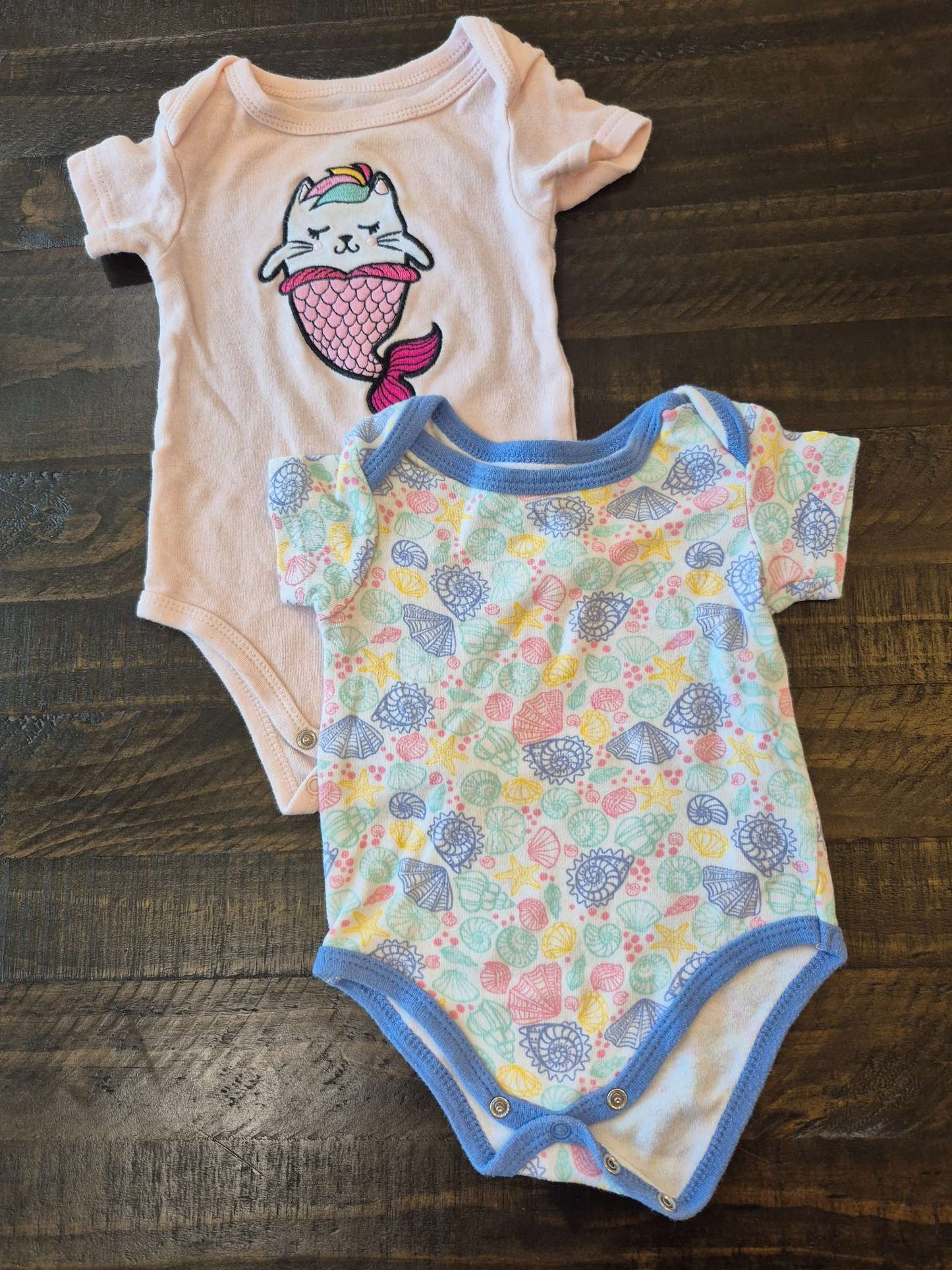 2 short sleeve onesies , Kids 6 Month (3-6M)