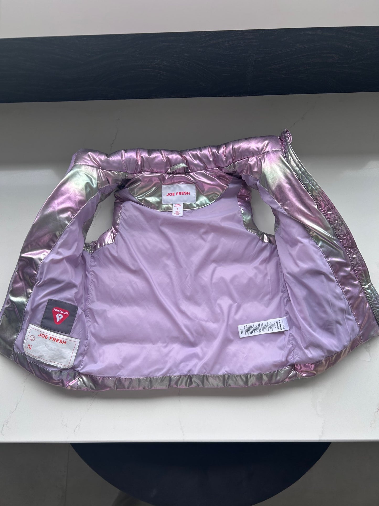Puffer Vest, iridescent purple/green/pink , Joe Fresh, 4T, Kids 4/4T