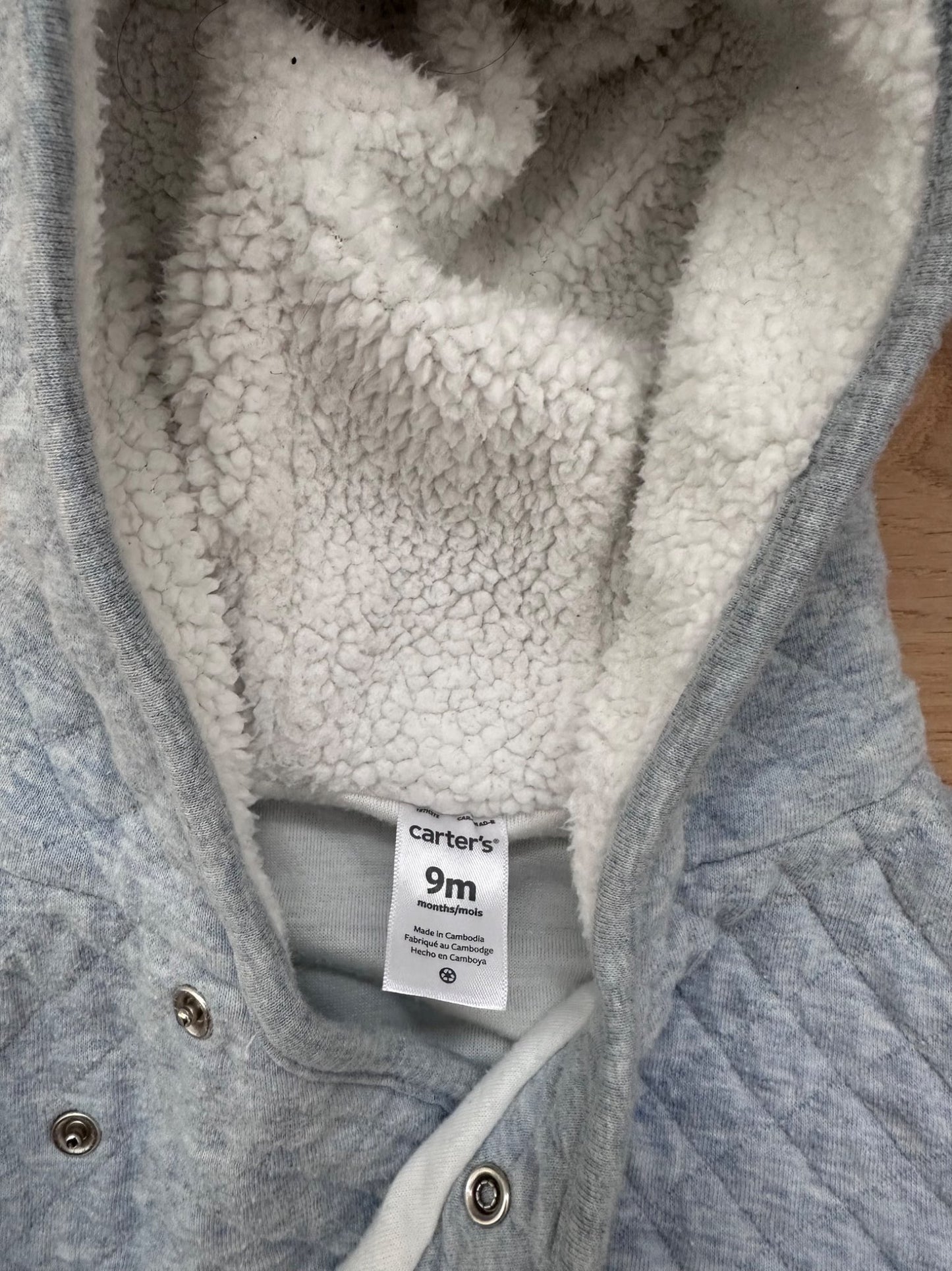 Light Blue Bunting Suit, Carter’s, 6-9M, Kids 9 Month (6-9M)