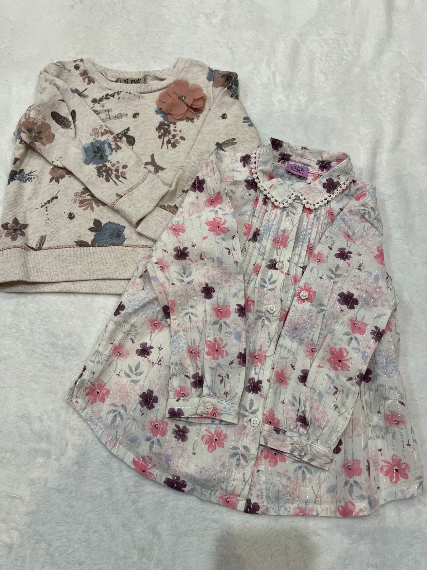 2/3T NEXT UK brand sweater & blouse , Kids 3T