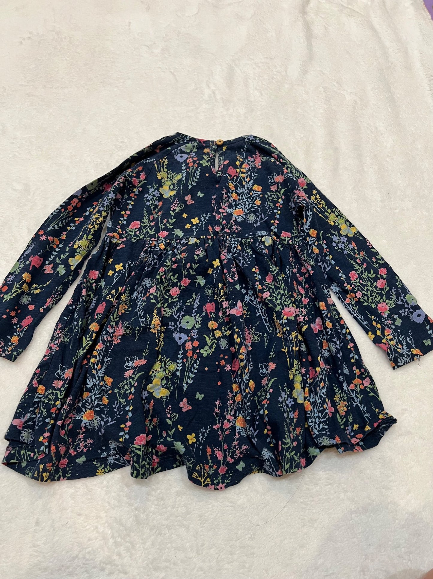 2/3T NEXT UK brand - navy flowers, Kids 3T