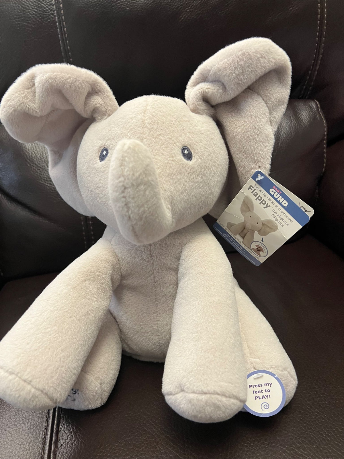 NEW Gund Flappy the Elephant singing peekaboo plush- NEW