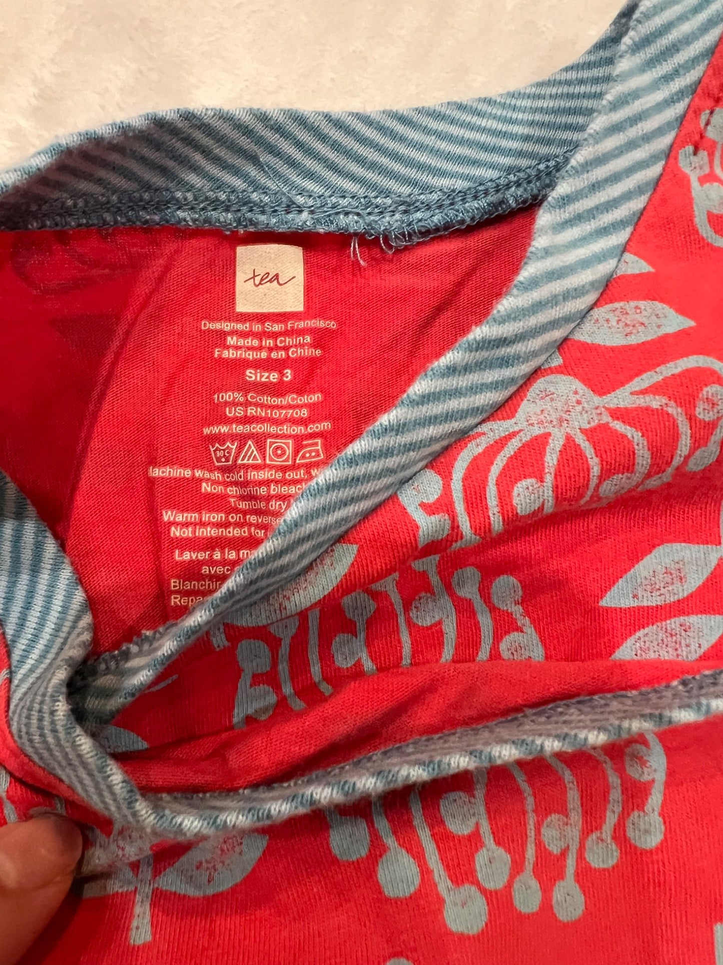 3T Tea brand dress red and blue, Kids 3T