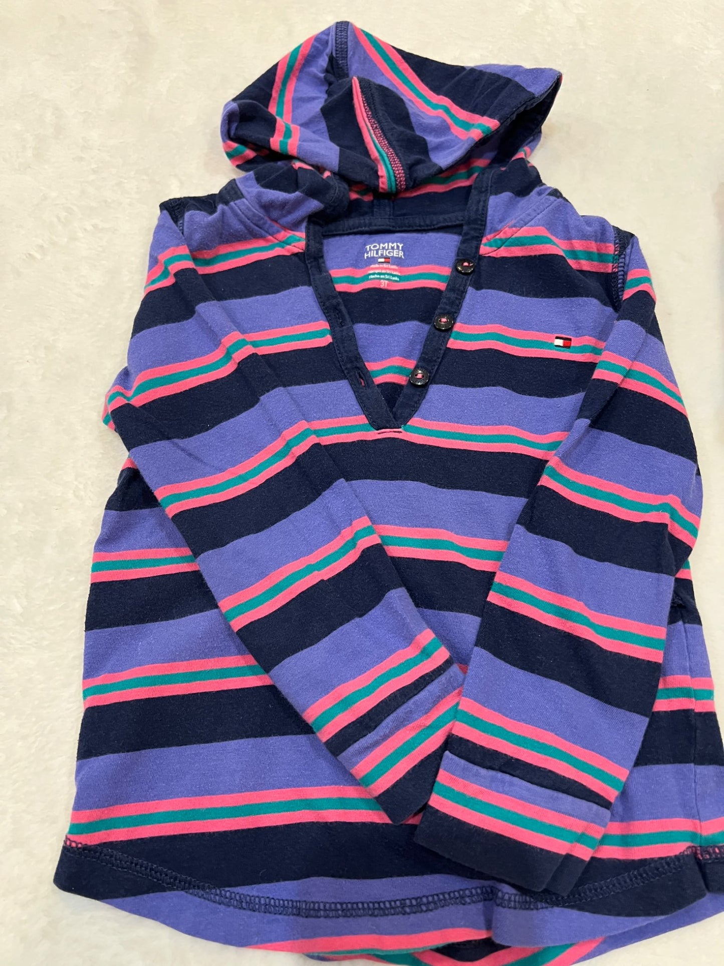 3T Tommy Hilfiger stripe clothing (1 free shirt), Kids 3T