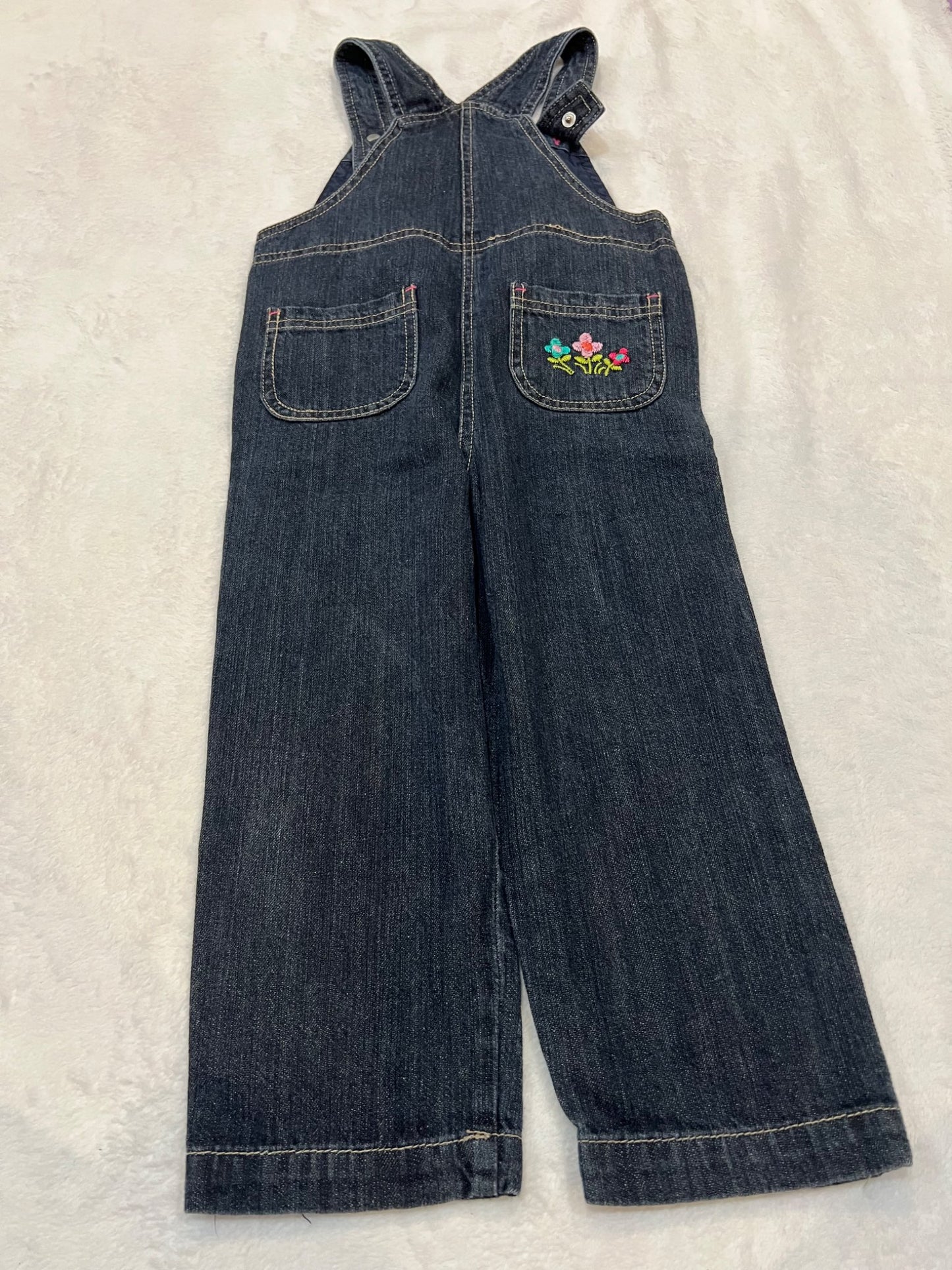 3T please mum denim overalls embroidery , Kids 3T