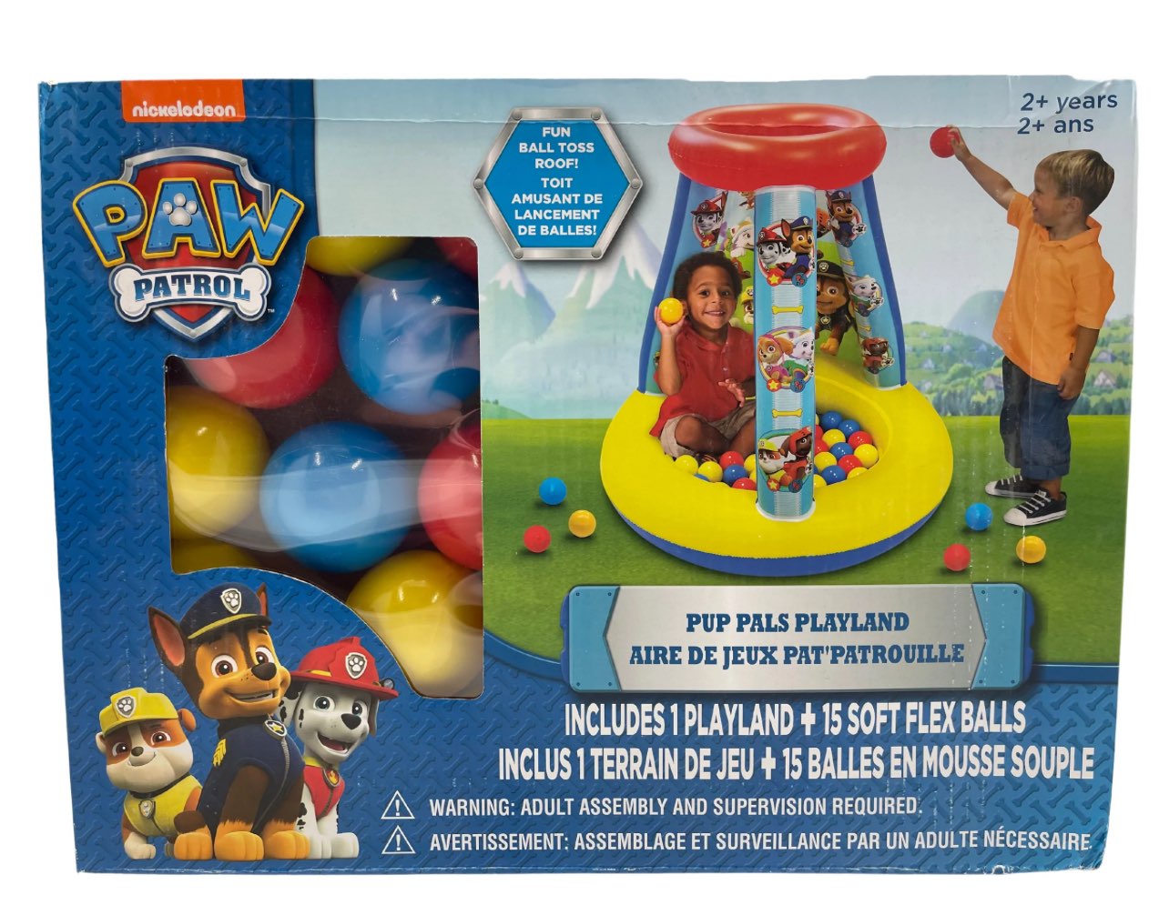 Paw patrol toddler inflatable ball pit with extra balls