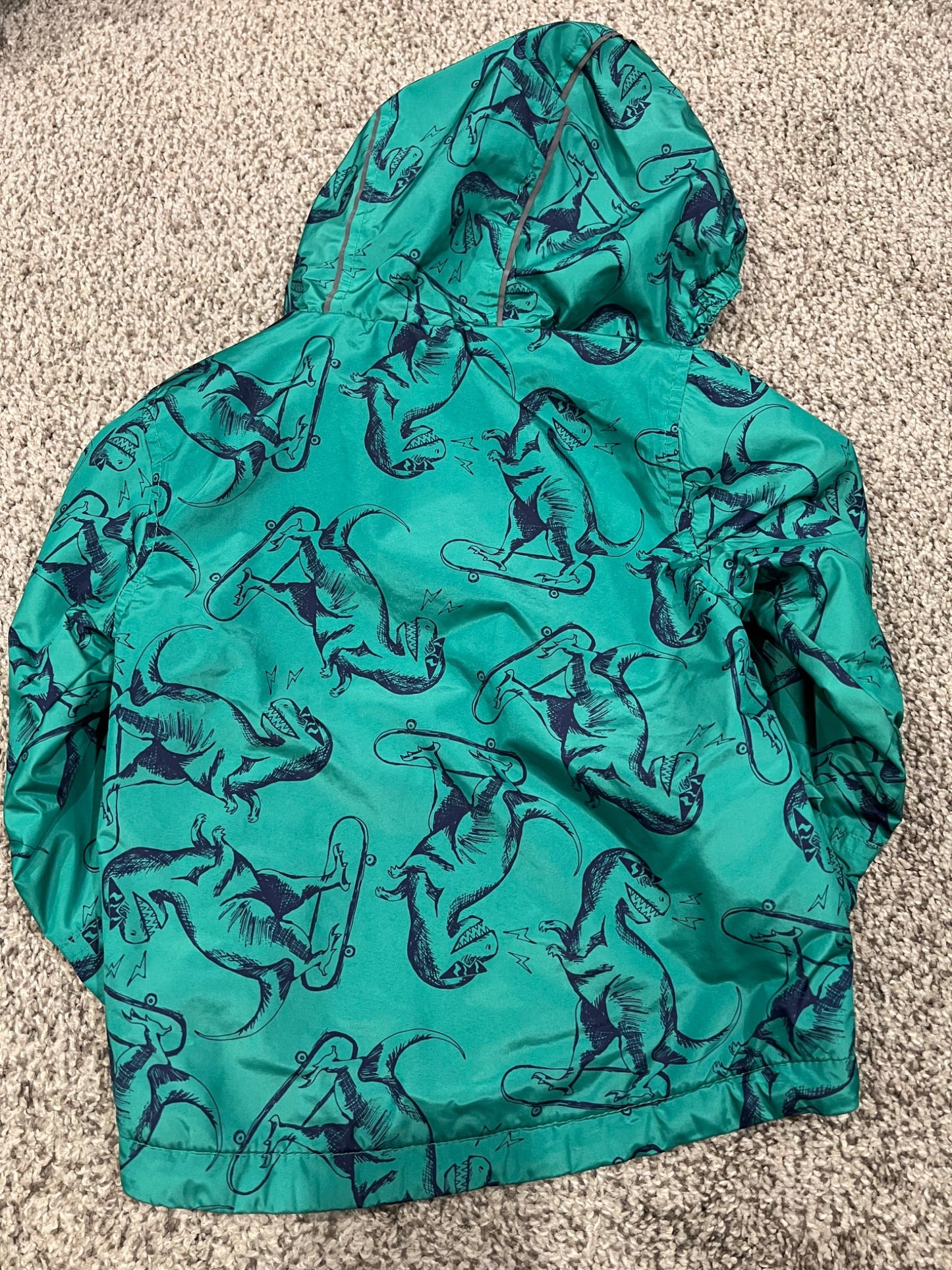 3T carters fleece lined jacket - dinosaurs green, Kids 3T