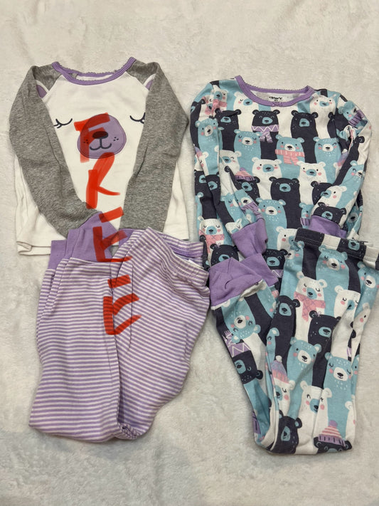 4T carters long sleeve pj set- bears (1 free), Kids 4/4T