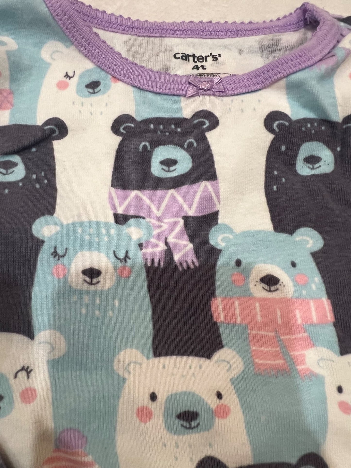 4T carters long sleeve pj set- bears (1 free), Kids 4/4T
