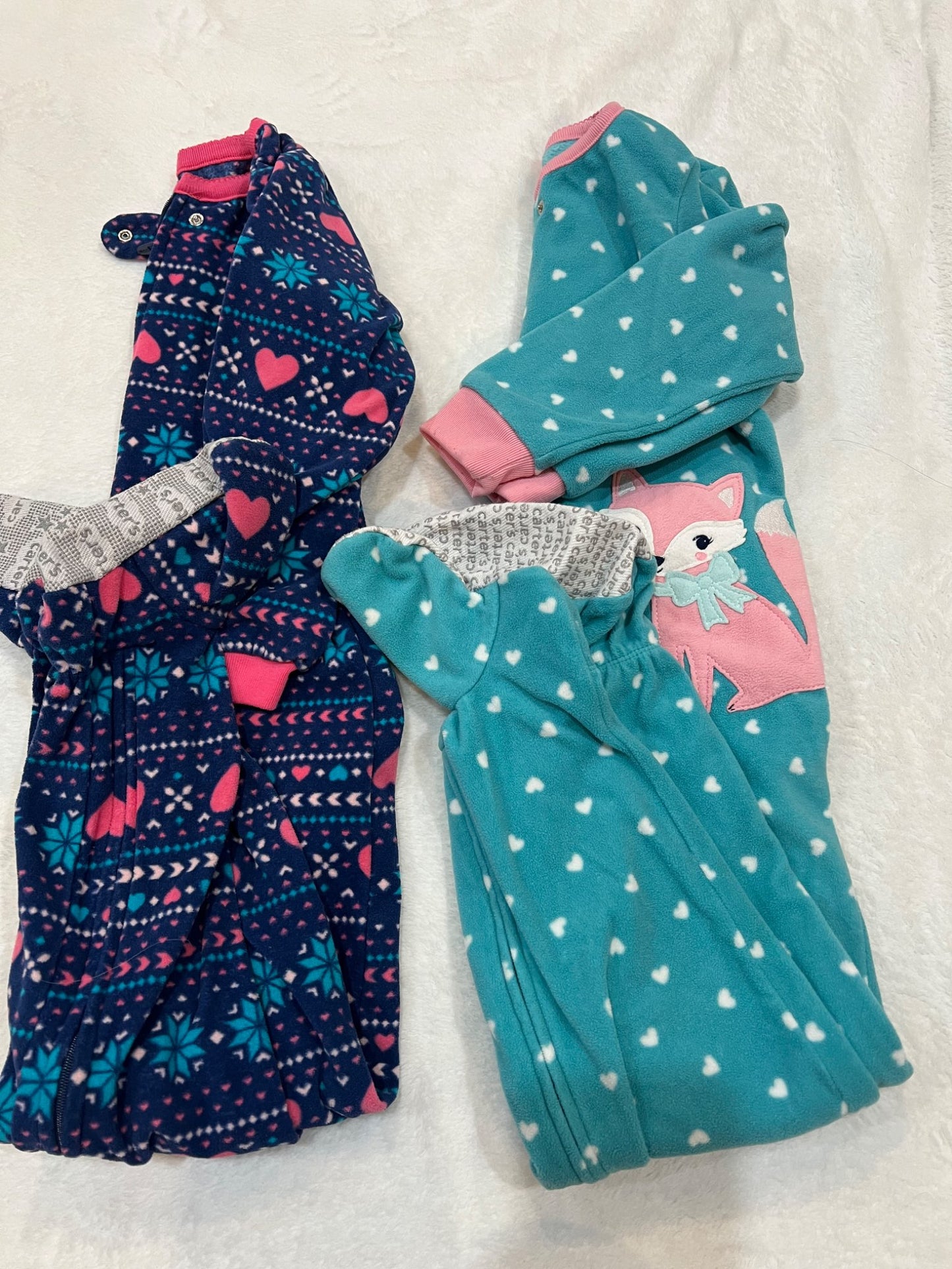 4T carters fleece footed pajaymas - 2 , Kids 4/4T
