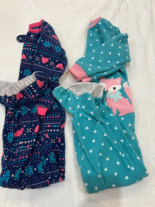 4T carters fleece footed pajaymas - 2 , Kids 4/4T