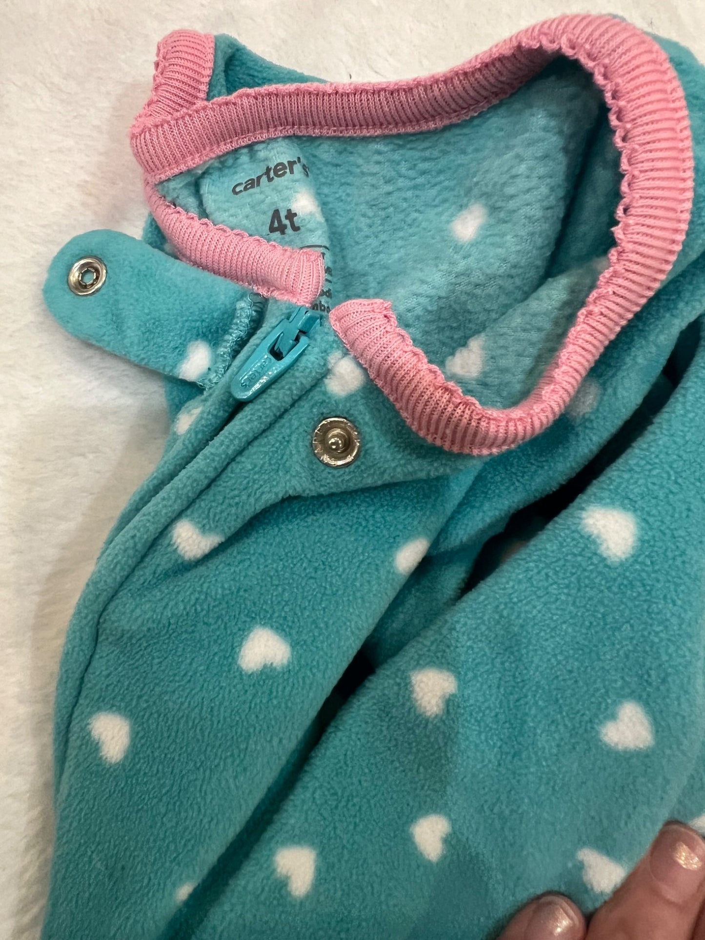 4T carters fleece footed pajaymas - 2 , Kids 4/4T