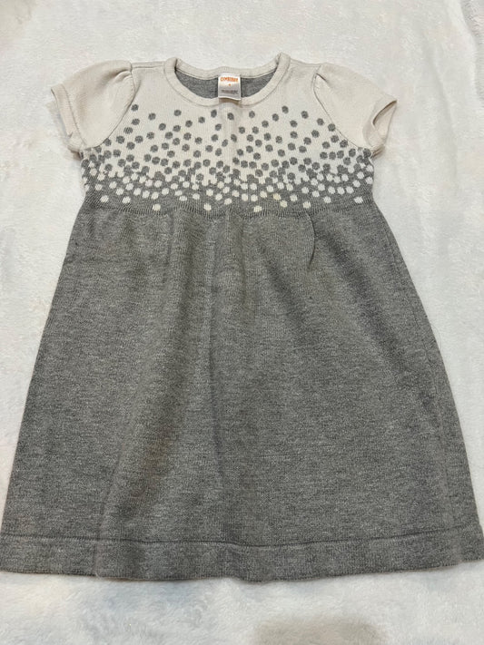 4T Gymboree heavy knit dress- polka dot grey , Kids 4/4T