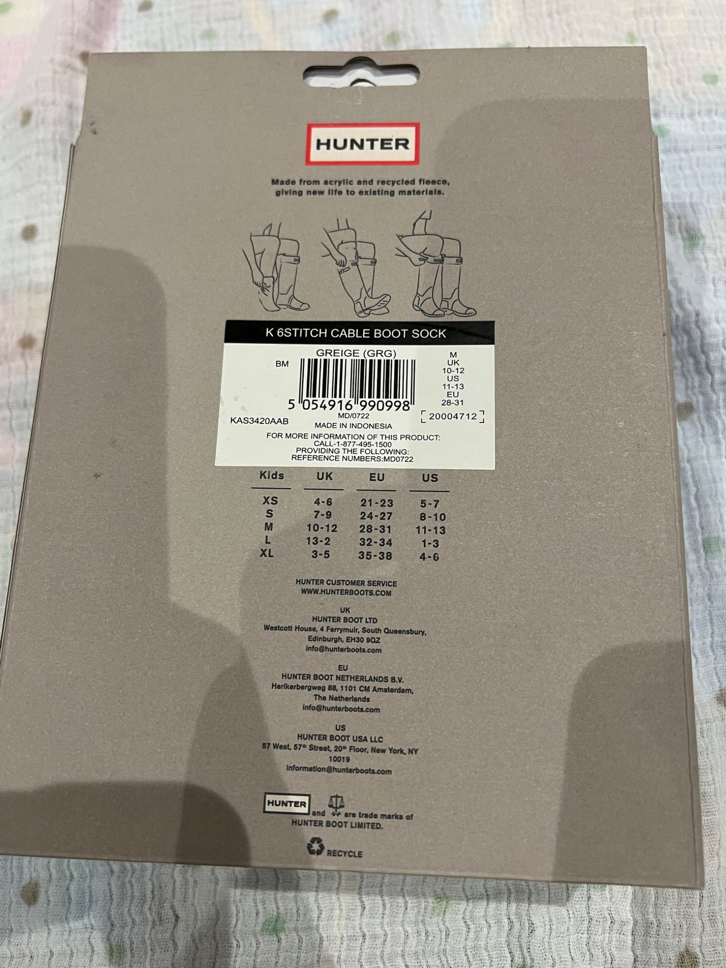 NEW hunter boot liner socks#2 - med (size shoe 11-13)