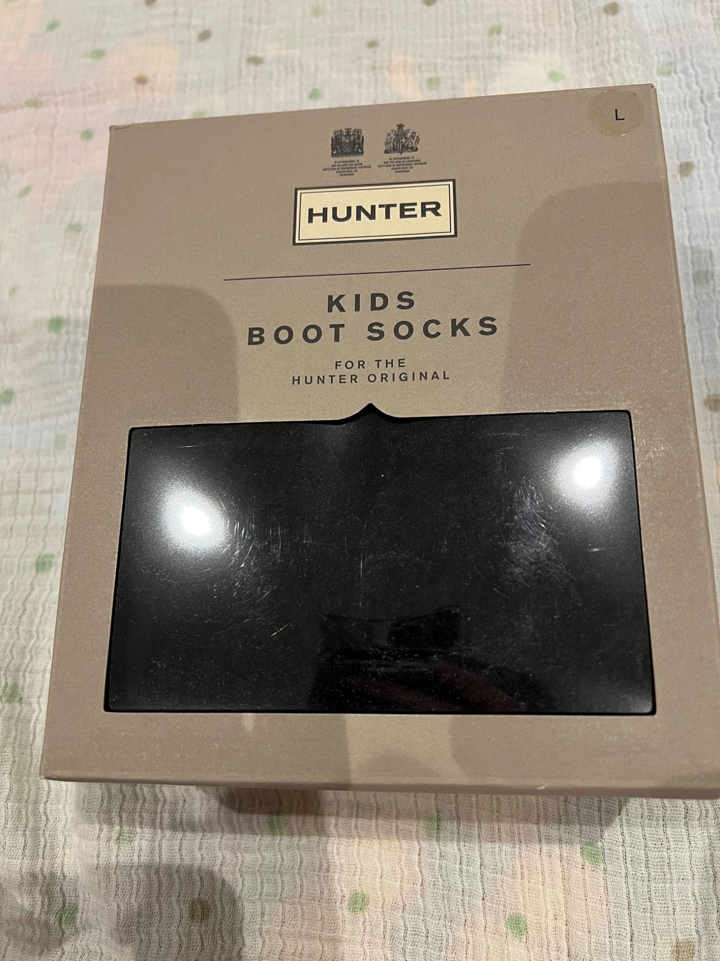 NEW hunter boot liner socks - black large #2 (shoe size 1-3)