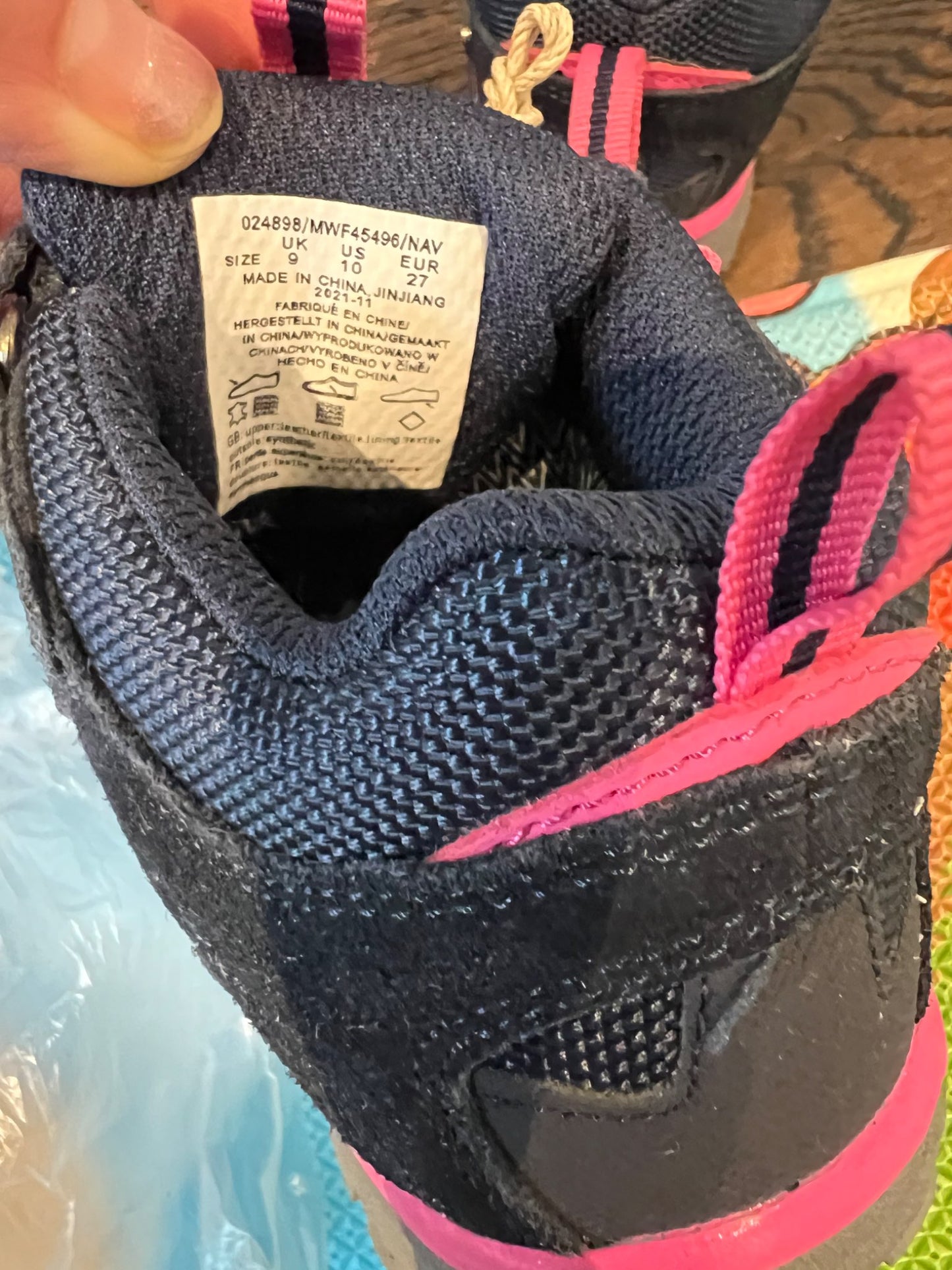 NEW- size 10T - Mountain warehouse waterproof hiking boots- navy, Shoes 10 (Toddler:2-4yr)