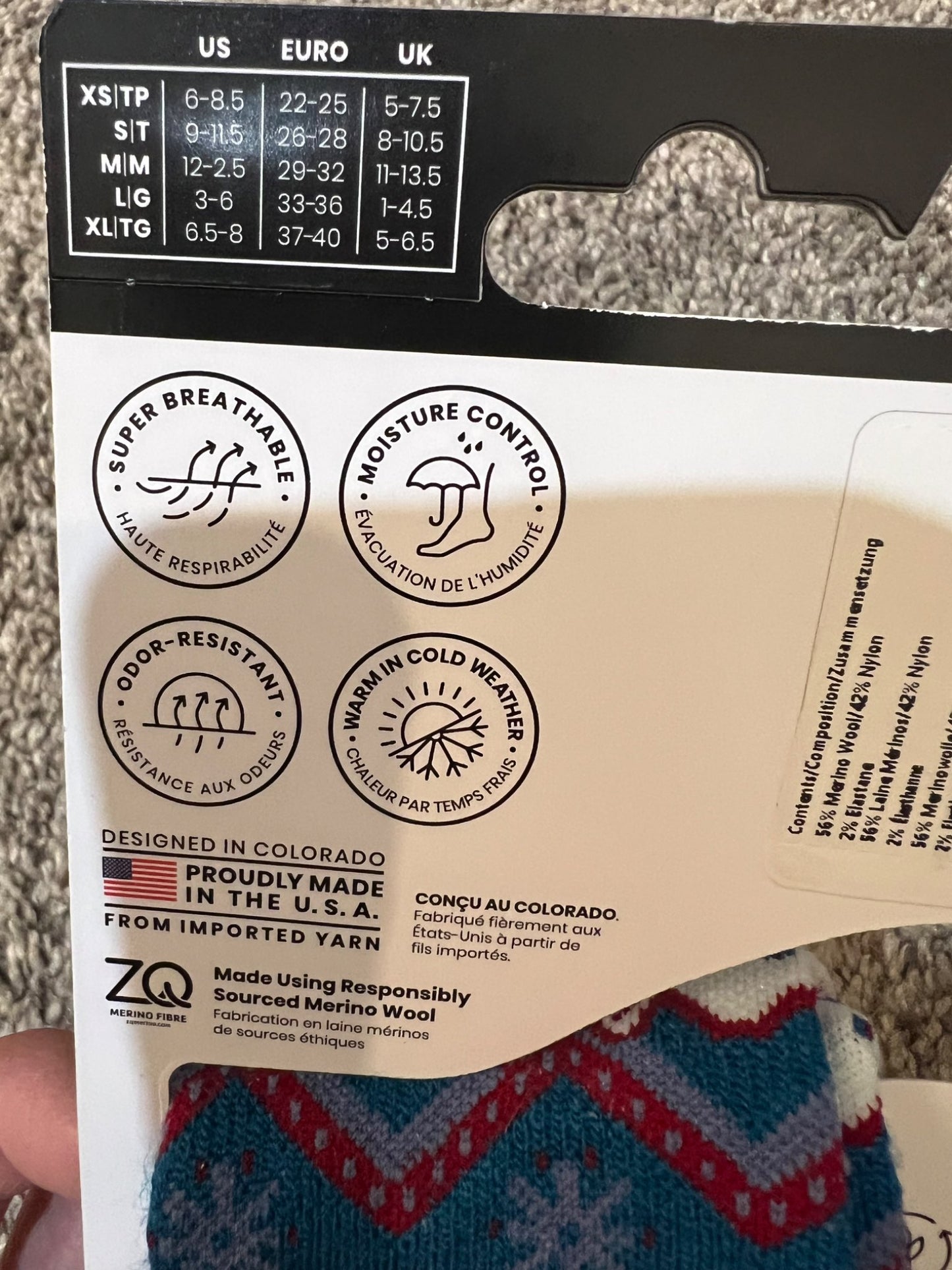 *NEW Smart wool kids winter sport socks- XS (shoe 6-8.5)