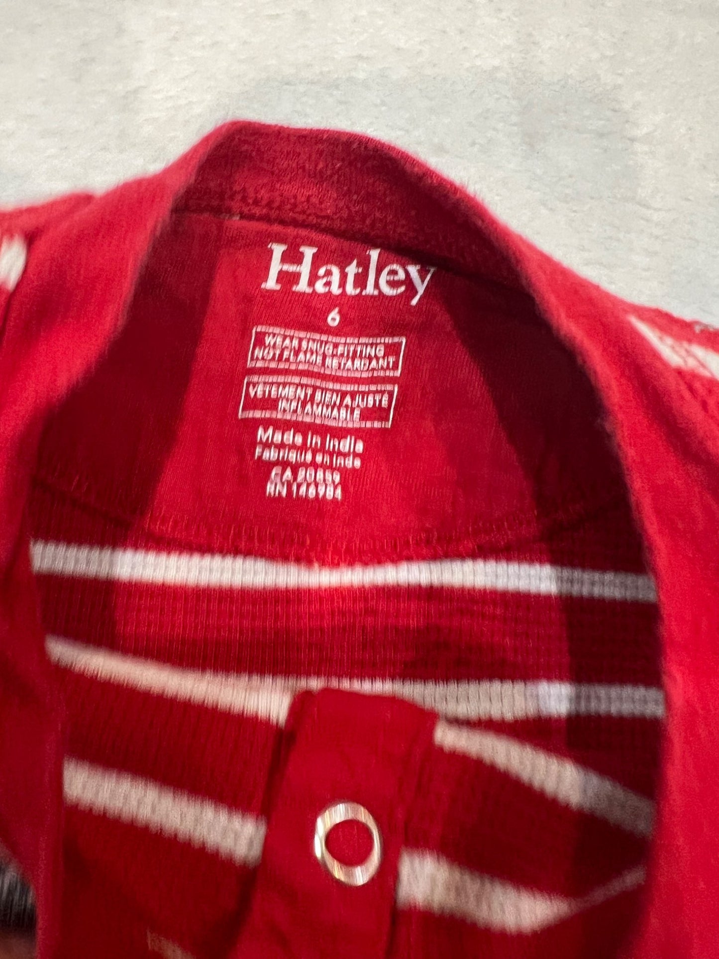 6- Hatley pajaymas- snowflake red , Kids 6/6X (extra small)